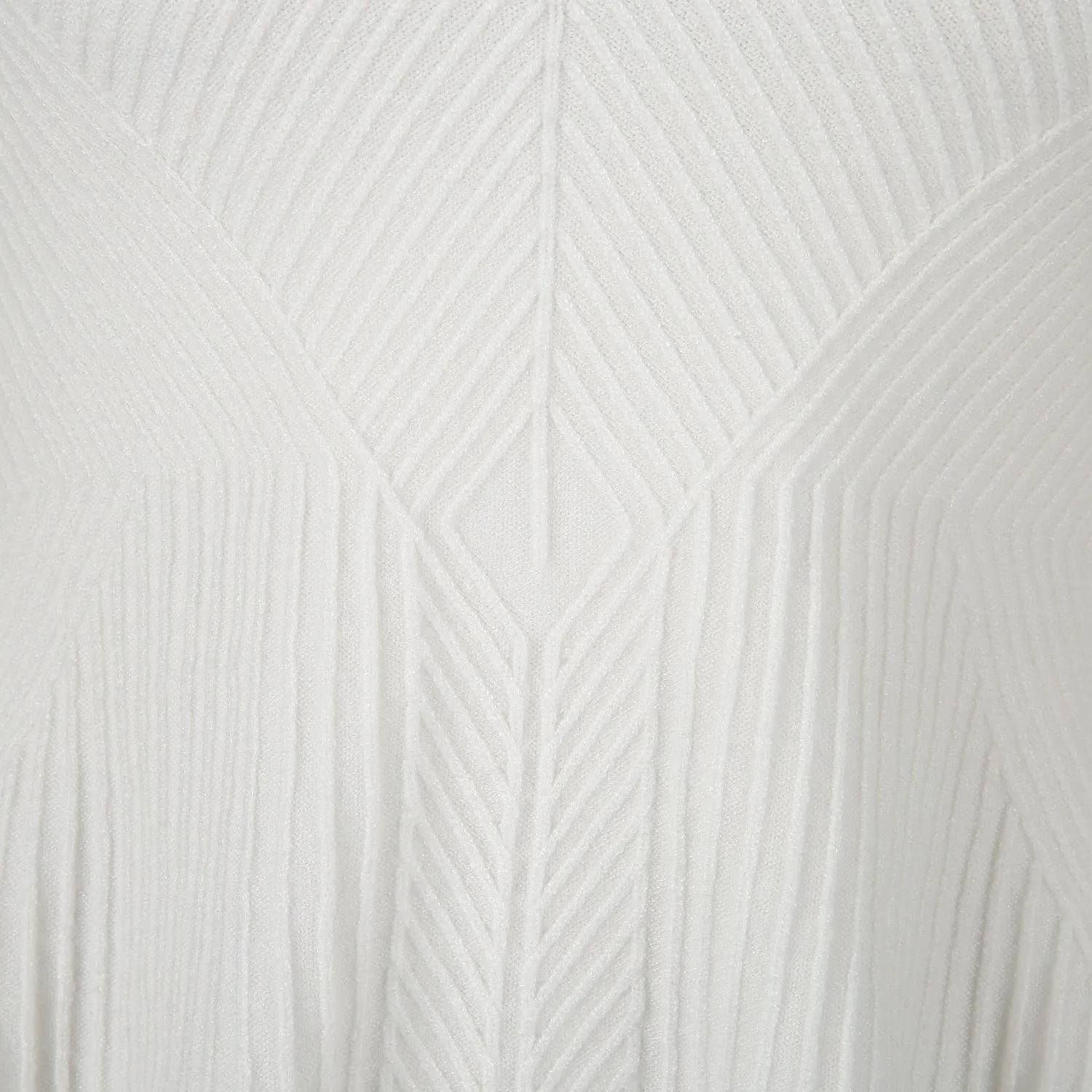 Ruffled Knit Slim-type Round Neck Sweaters