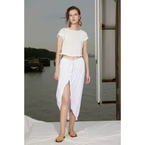 Ruffled Knit White Ensemble