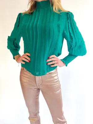 Ruffled Long Sleeve Blouse