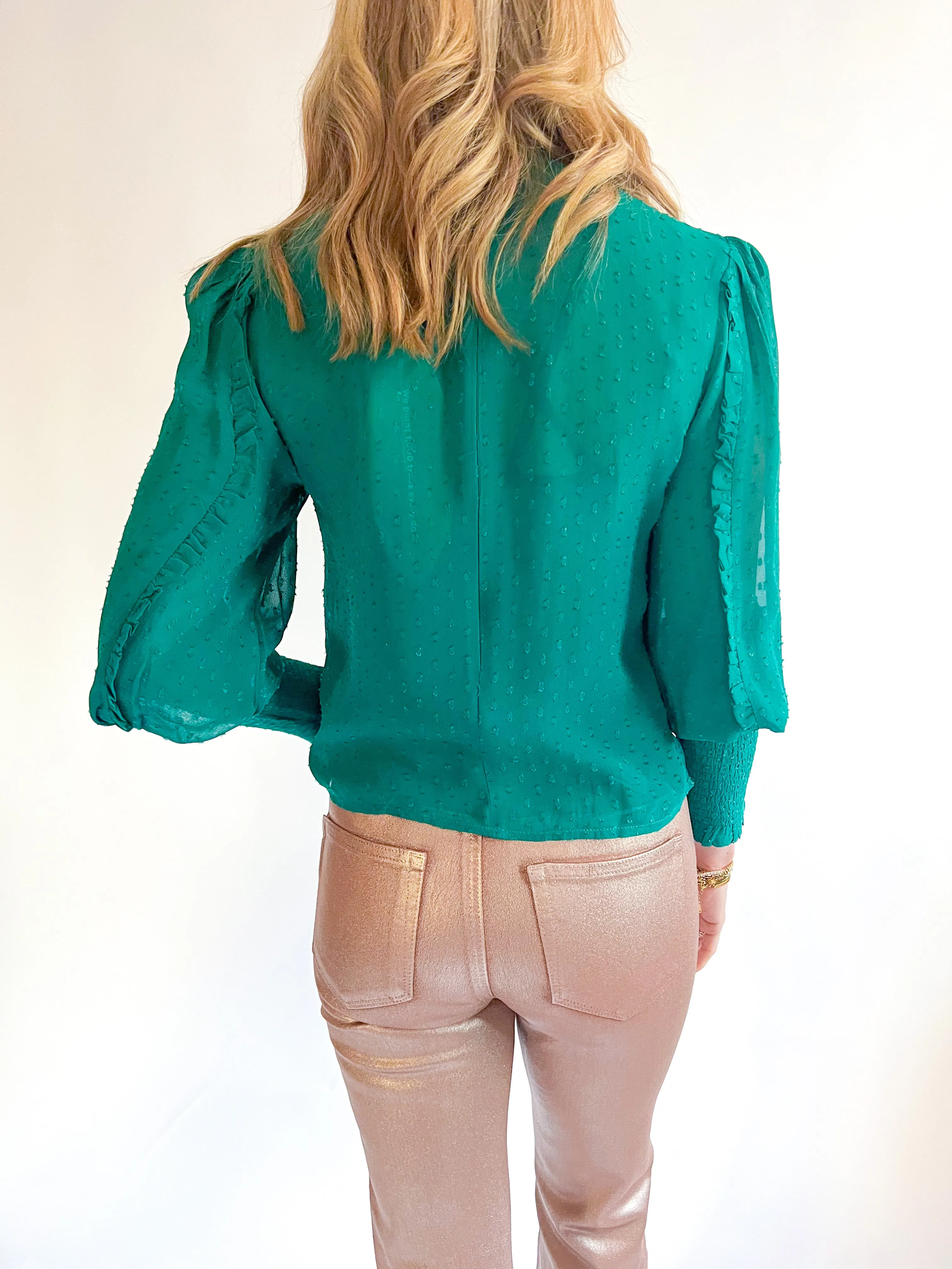 Ruffled Long Sleeve Blouse