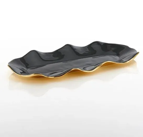 Ruffled Long Tray Graphite - Nima Oberoi - Lunares