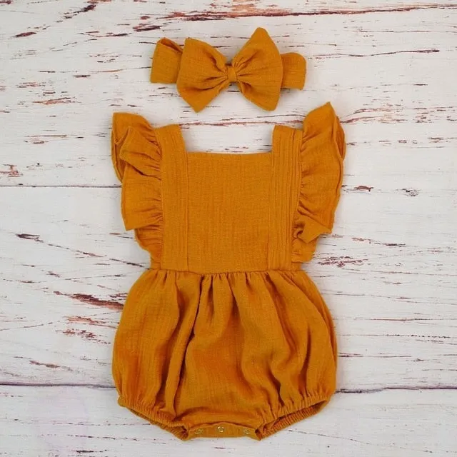 Ruffled Playsuit & Headband