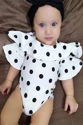 Ruffled Polka Dots Baby Romper & Kids Bodysuit