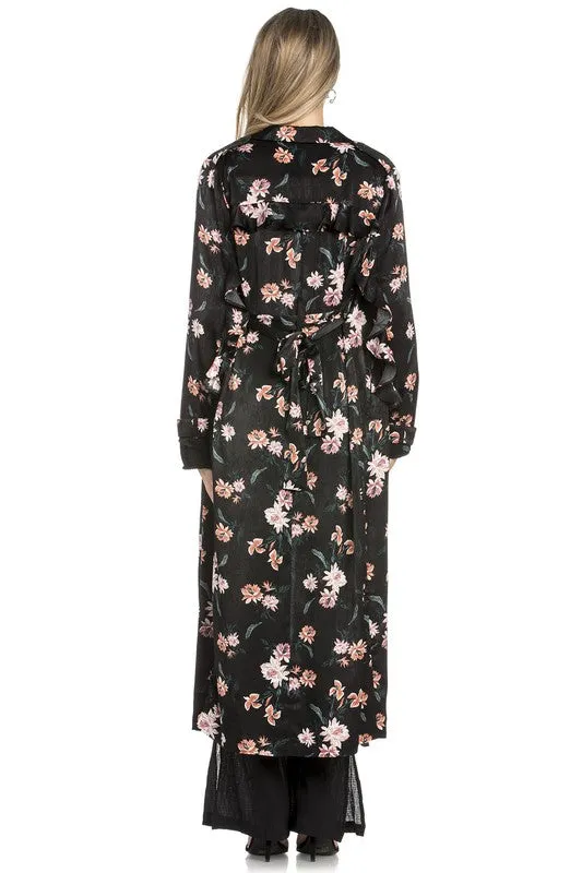 RUMI FLORAL MAXI KIMONO
