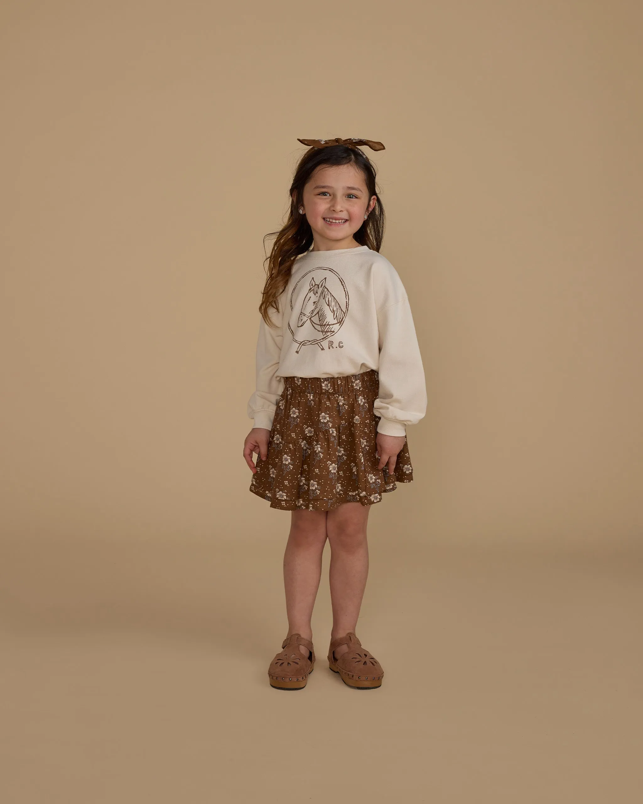 RYLEE   CRU Tiered Mini Skirt || Autumn Rose