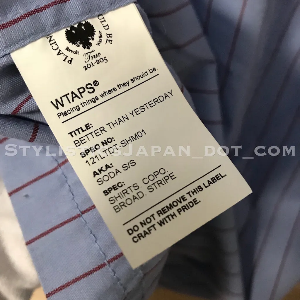 [S] WTaps Soda Striped S/S Shirt Blue