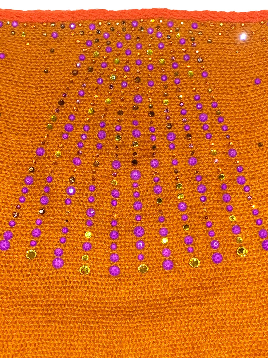 'Saffron' Tissue Weight Epaulette Poncho- size M/L
