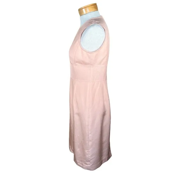 Sara Campbell Petites Women’s Light Peach Silk Tailored Sheath Dress 4 EUC