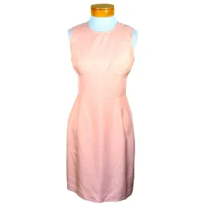 Sara Campbell Petites Women’s Light Peach Silk Tailored Sheath Dress 4 EUC