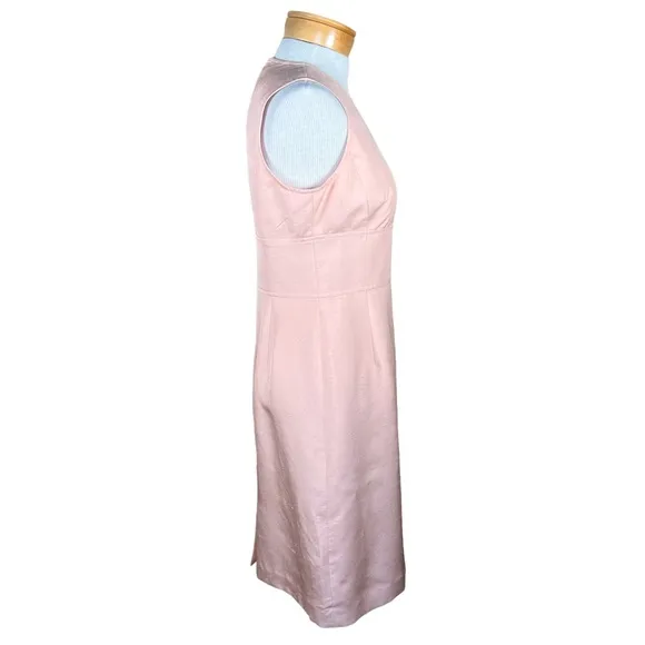 Sara Campbell Petites Women’s Light Peach Silk Tailored Sheath Dress 4 EUC