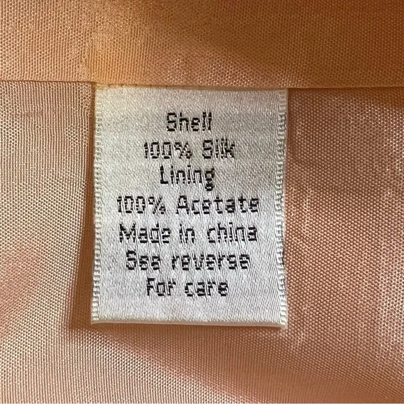 Sara Campbell Petites Women’s Light Peach Silk Tailored Sheath Dress 4 EUC