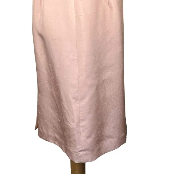 Sara Campbell Petites Women’s Light Peach Silk Tailored Sheath Dress 4 EUC