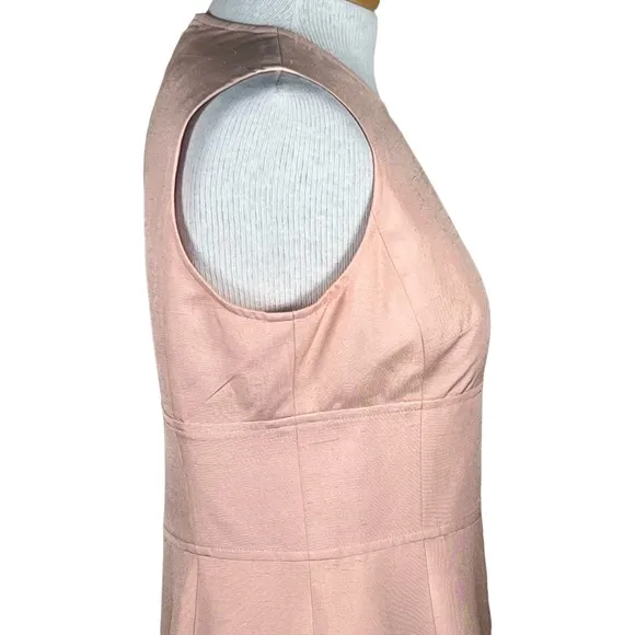 Sara Campbell Petites Women’s Light Peach Silk Tailored Sheath Dress 4 EUC