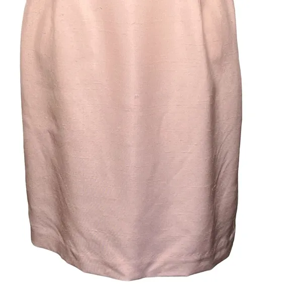 Sara Campbell Petites Women’s Light Peach Silk Tailored Sheath Dress 4 EUC