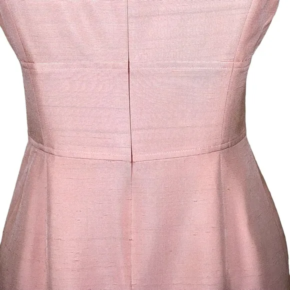 Sara Campbell Petites Women’s Light Peach Silk Tailored Sheath Dress 4 EUC