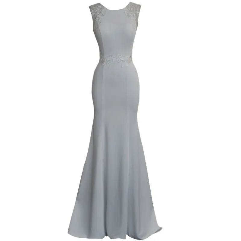 Satin Mermaid Light Wedding Dress Lace Thin Trailer