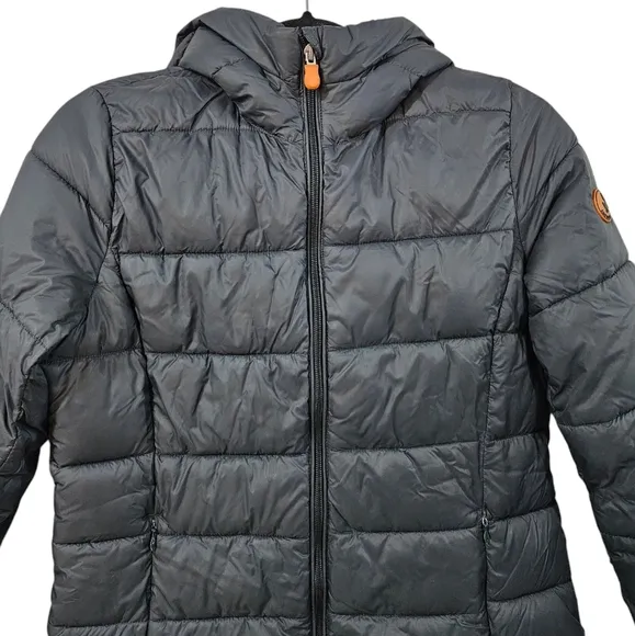 Save The Duck Hooded Animal Free Puffer Coat Size 1/S