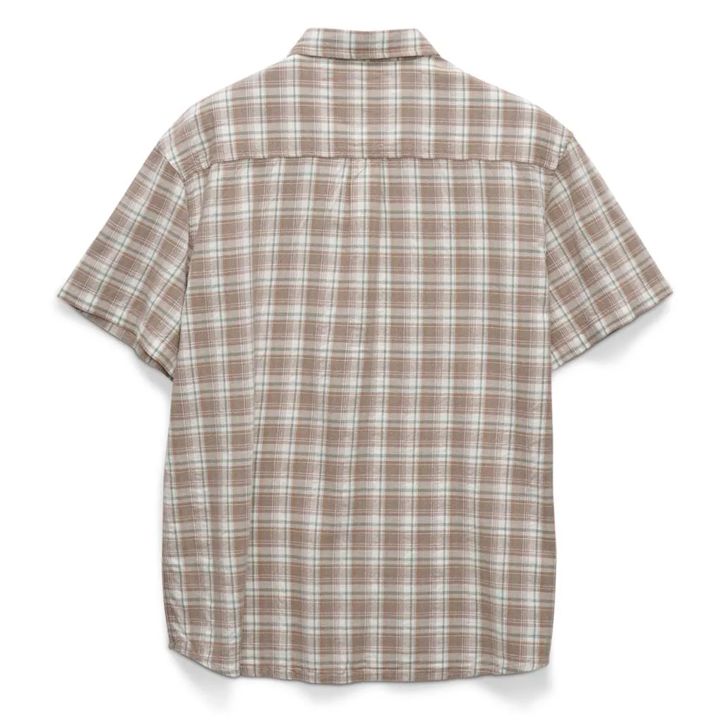 S/DOUBLE BLEND CHECK S/S SHIRT - HONEY