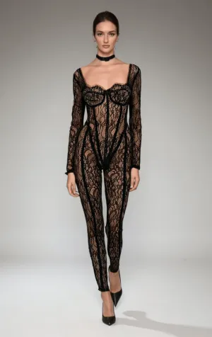 See Through Mesh Jumpsuit
