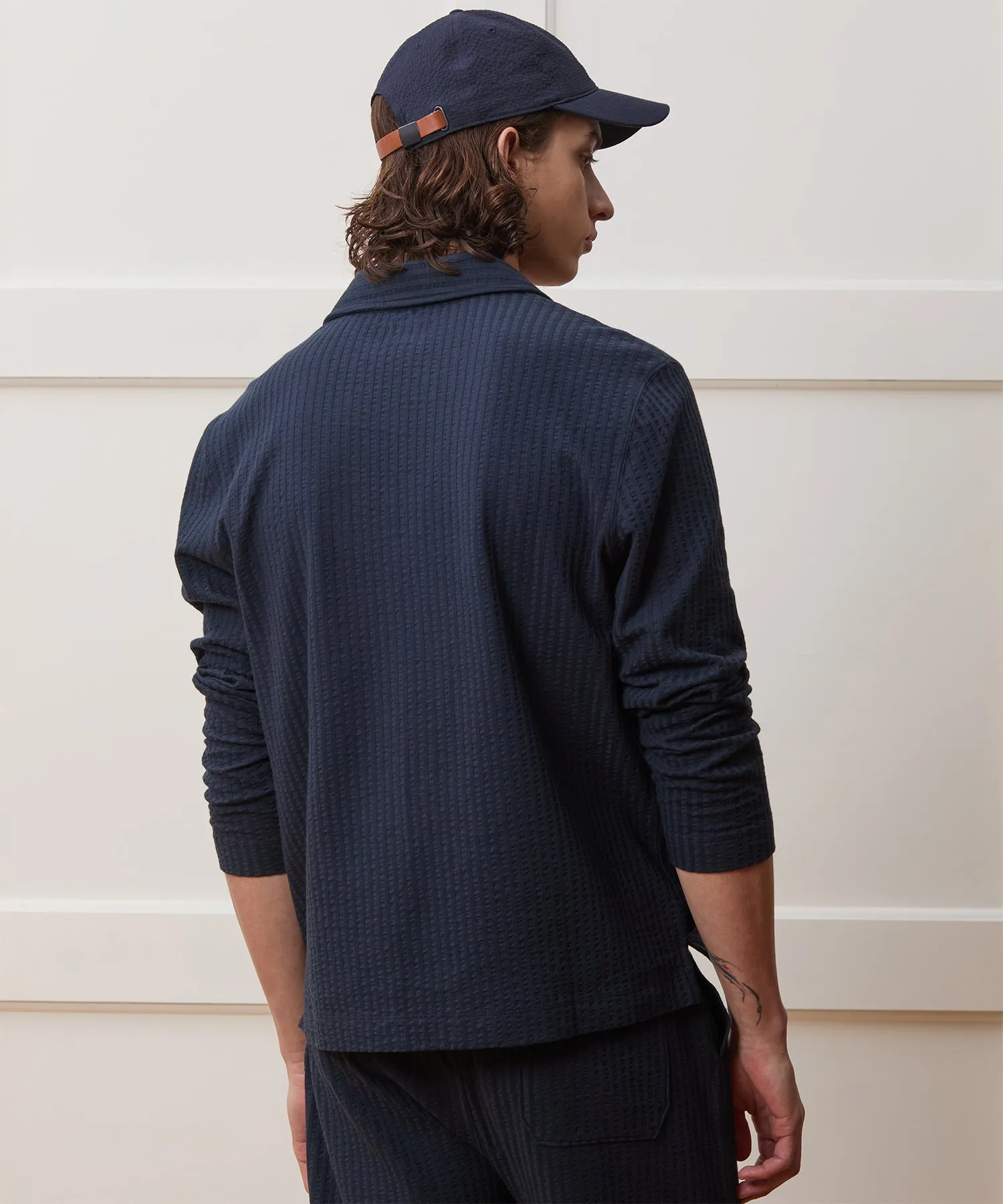 Seersucker Pant Set in Navy (Copy)