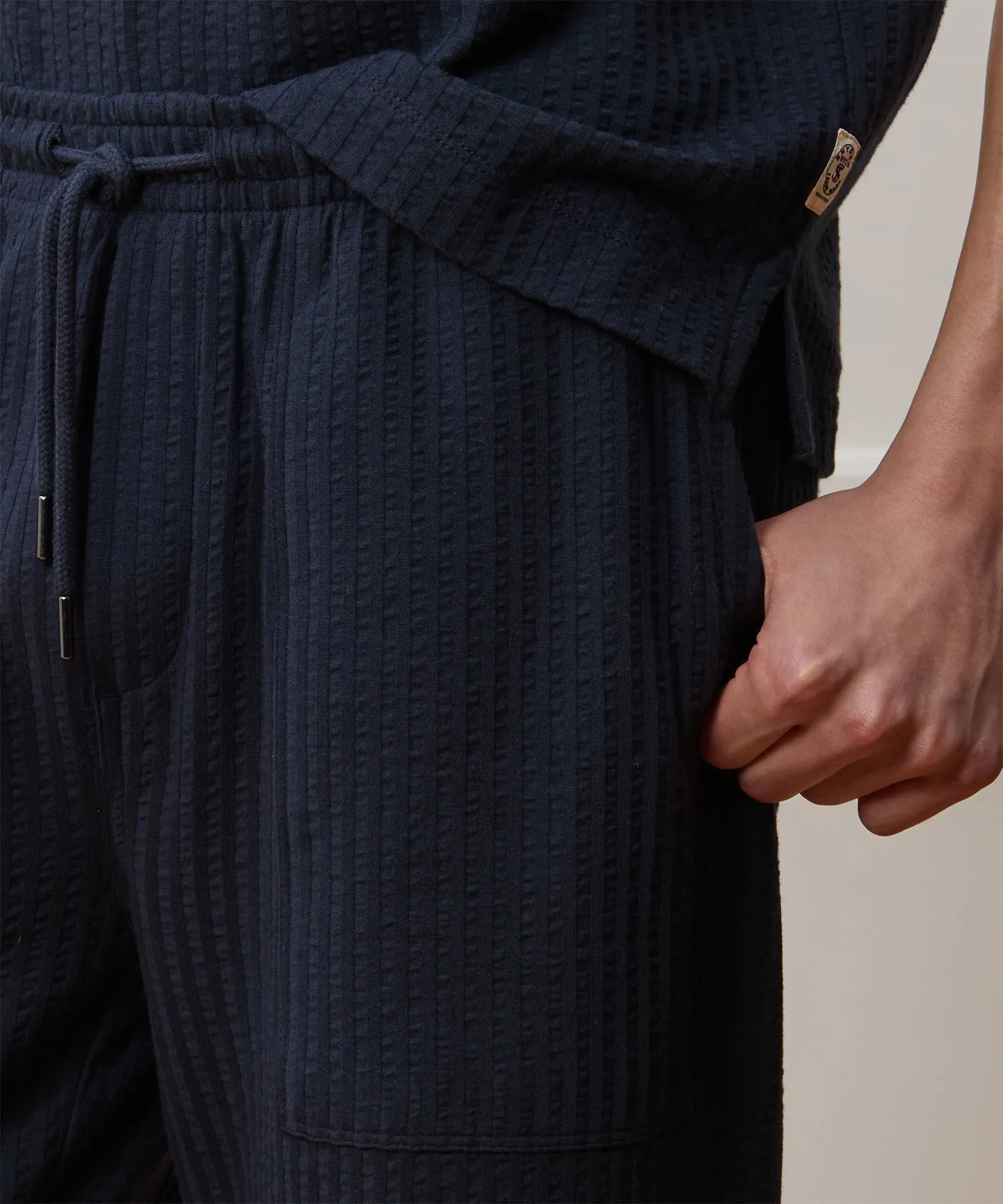 Seersucker Pant Set in Navy (Copy)