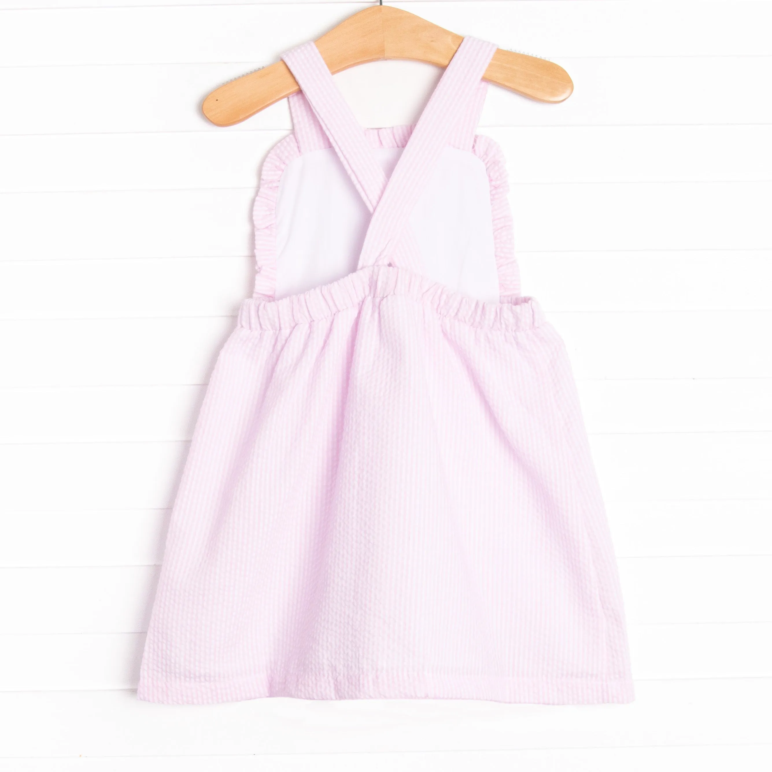 Seersucker Sails Dress, Pink