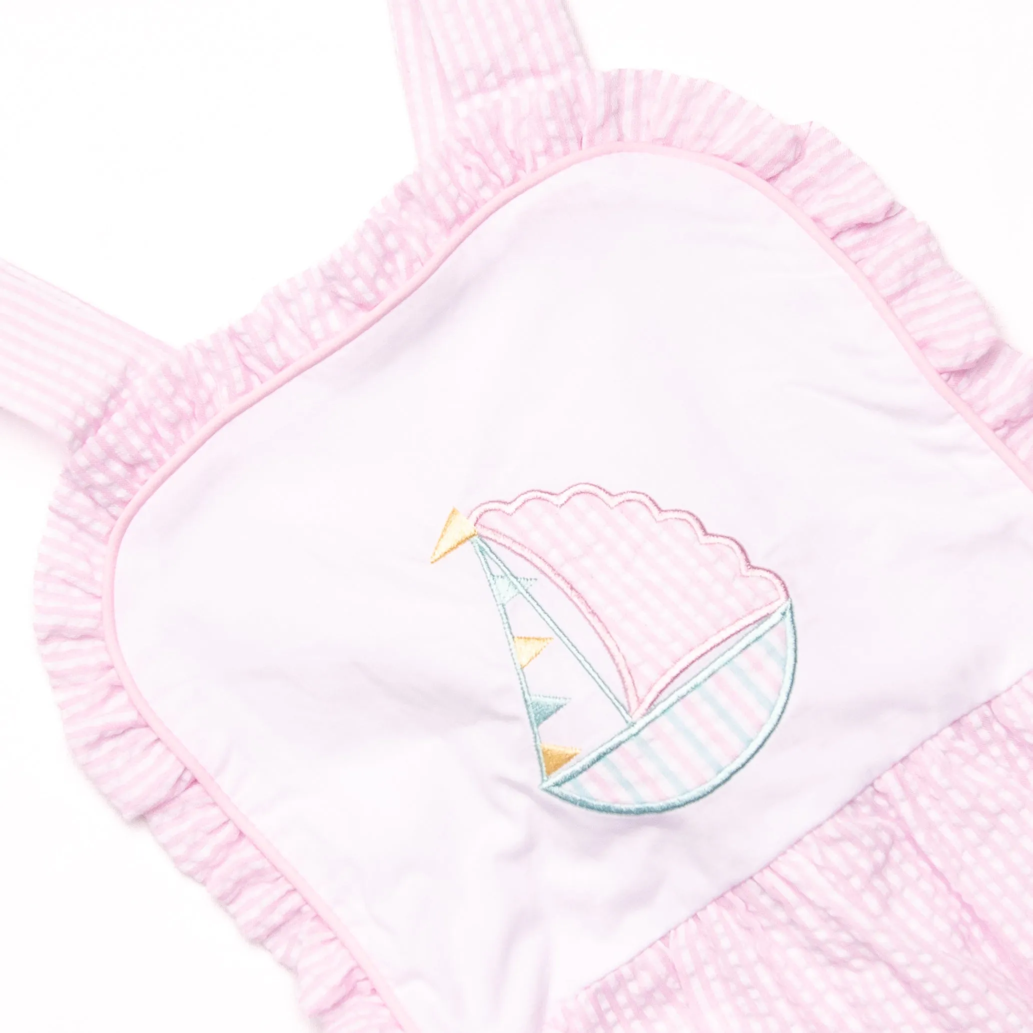 Seersucker Sails Dress, Pink
