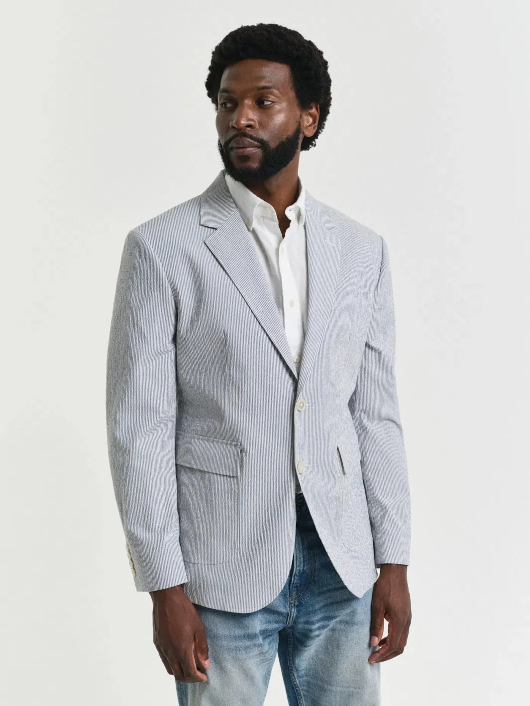 SEERSUCKER SUIT JACKET Striper