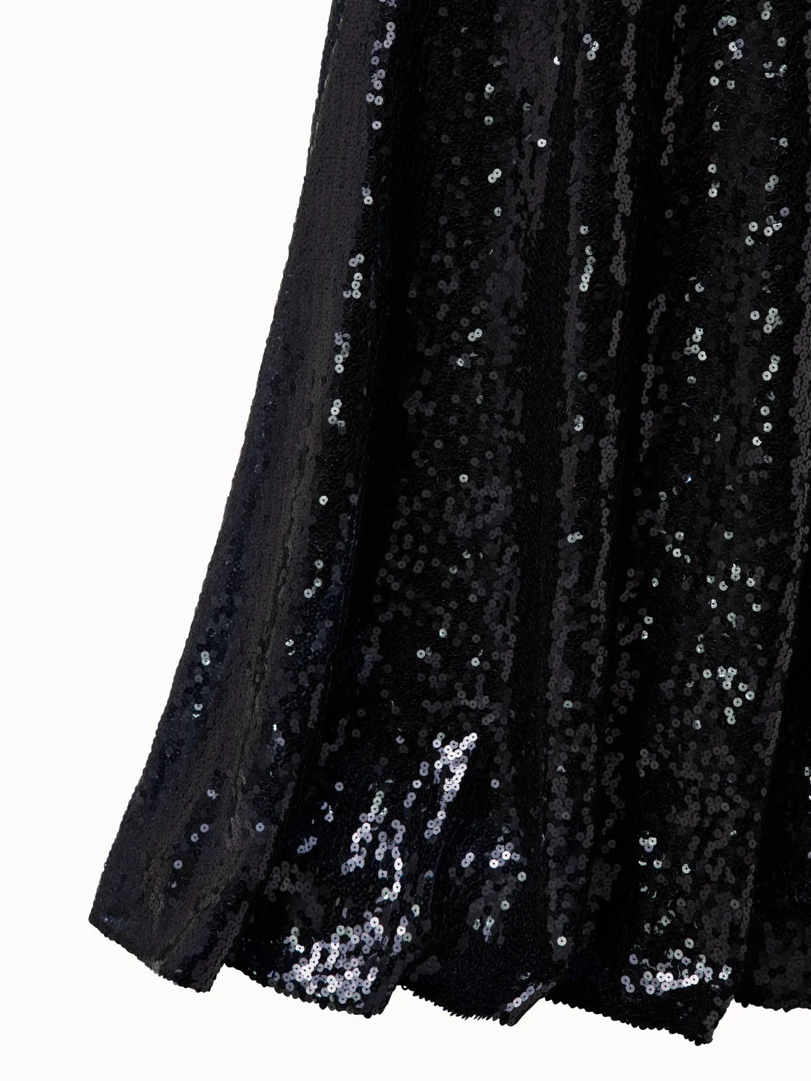 Sequins Evening Gown with Sheer Sleeves