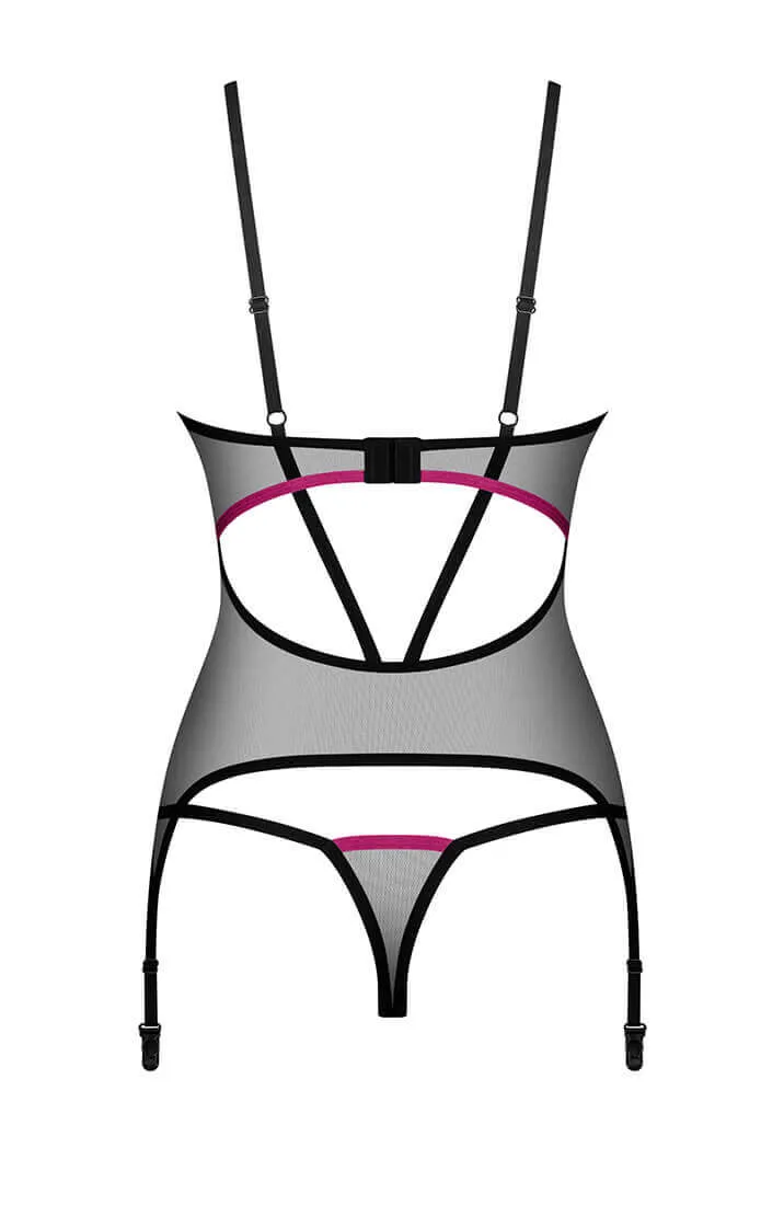 Sheer black bustier lingerie - Memorable Moments