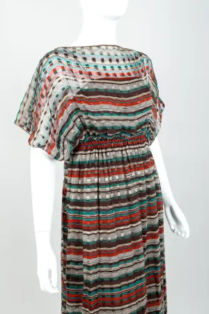 Sheer Chiffon Stripe Dress