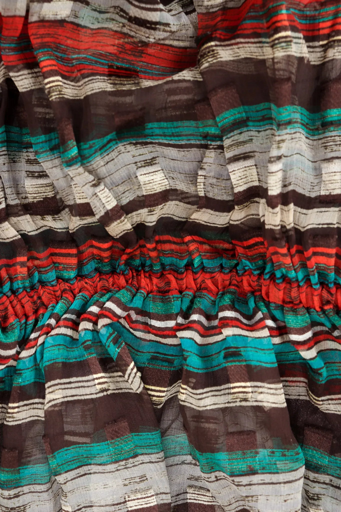 Sheer Chiffon Stripe Dress