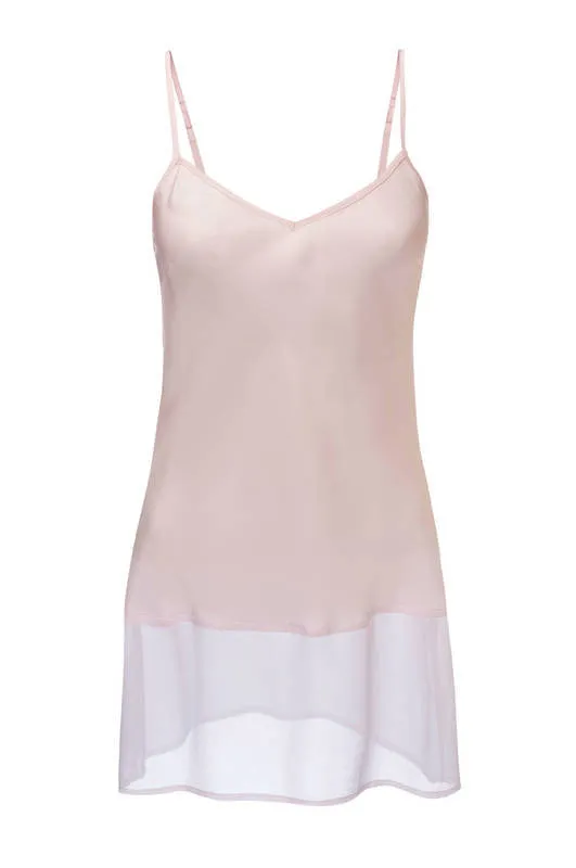 Sheer Edge Silk Tunic Pale Mauve