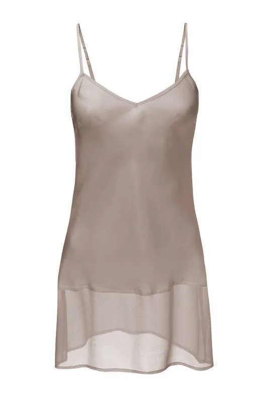 Sheer Edge Silk Tunic Pale Mauve