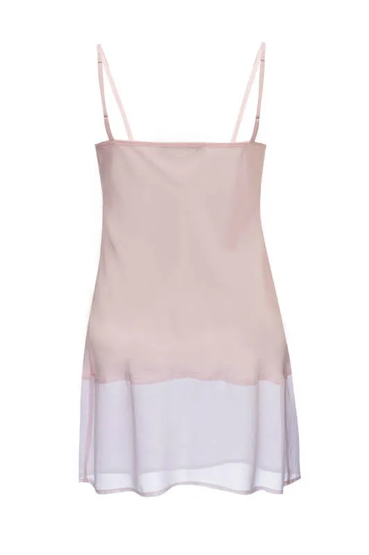 Sheer Edge Silk Tunic Pale Mauve