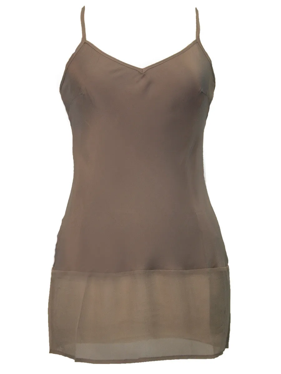 Sheer Edge Silk Tunic Pale Mauve