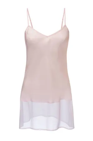 Sheer Edge Silk Tunic Pale Mauve