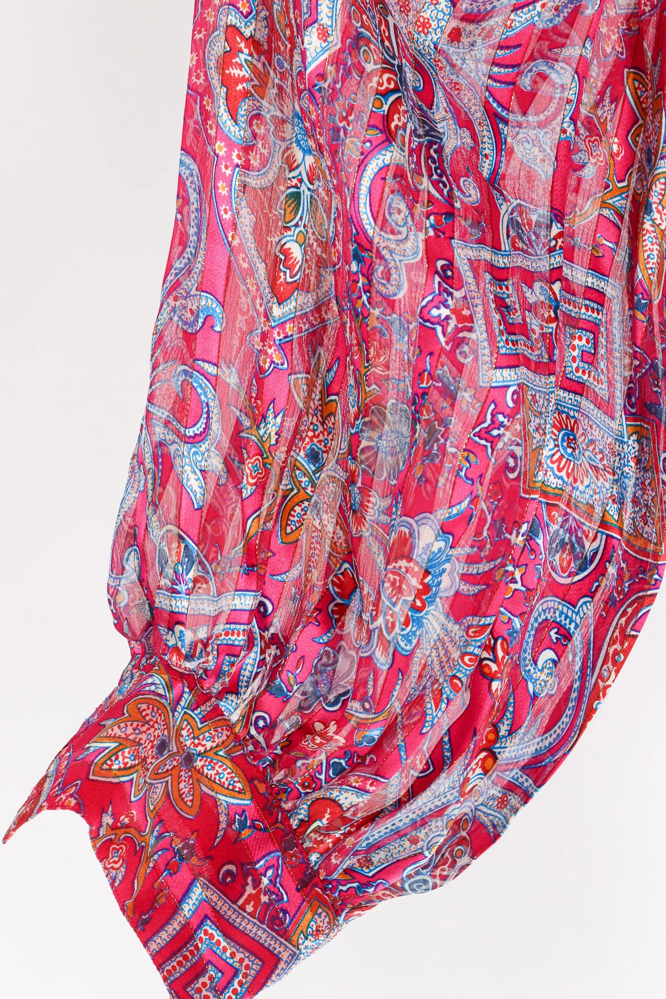 Sheer Floral Ruffle Blouse