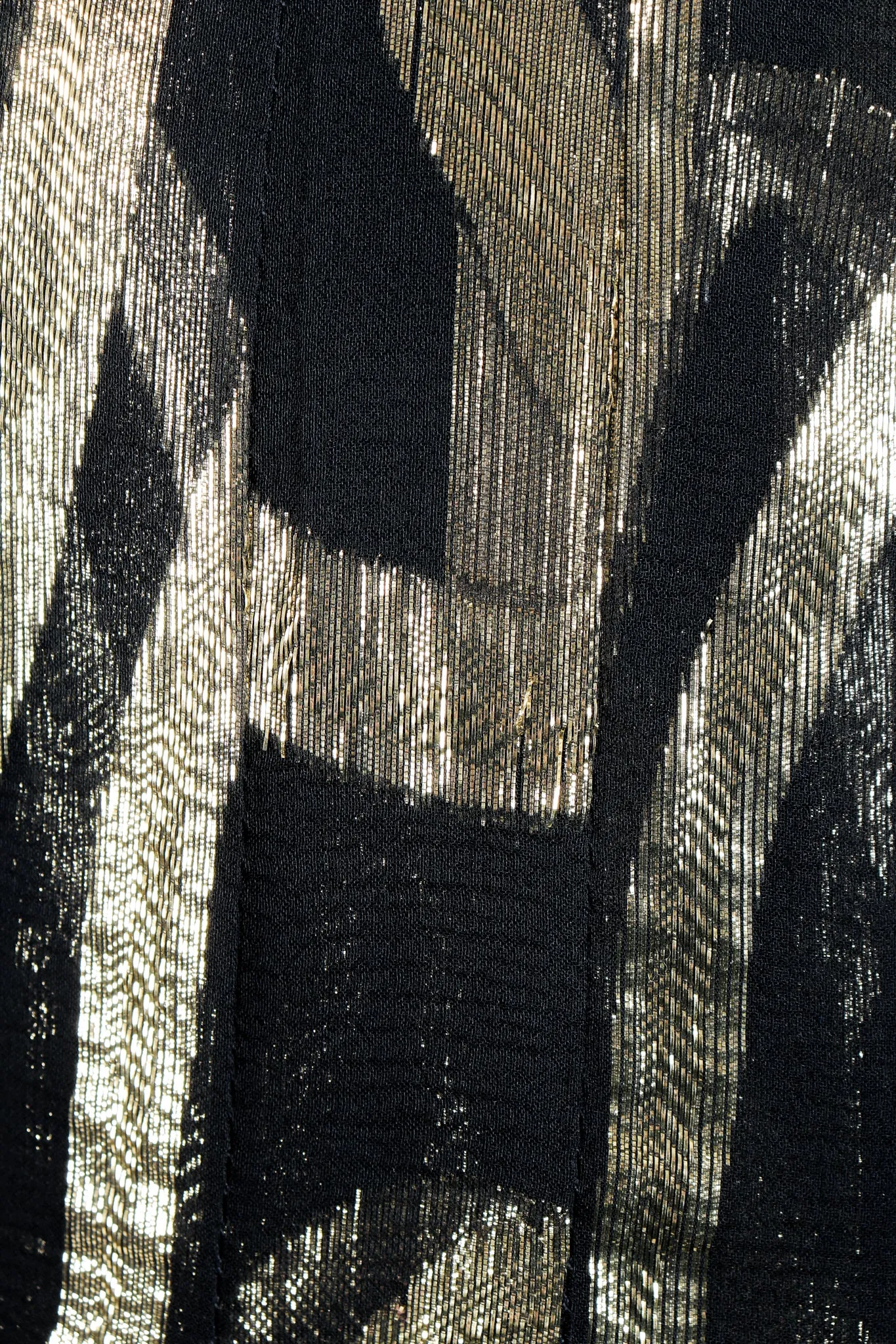 Sheer Lamé Ruffle Dress