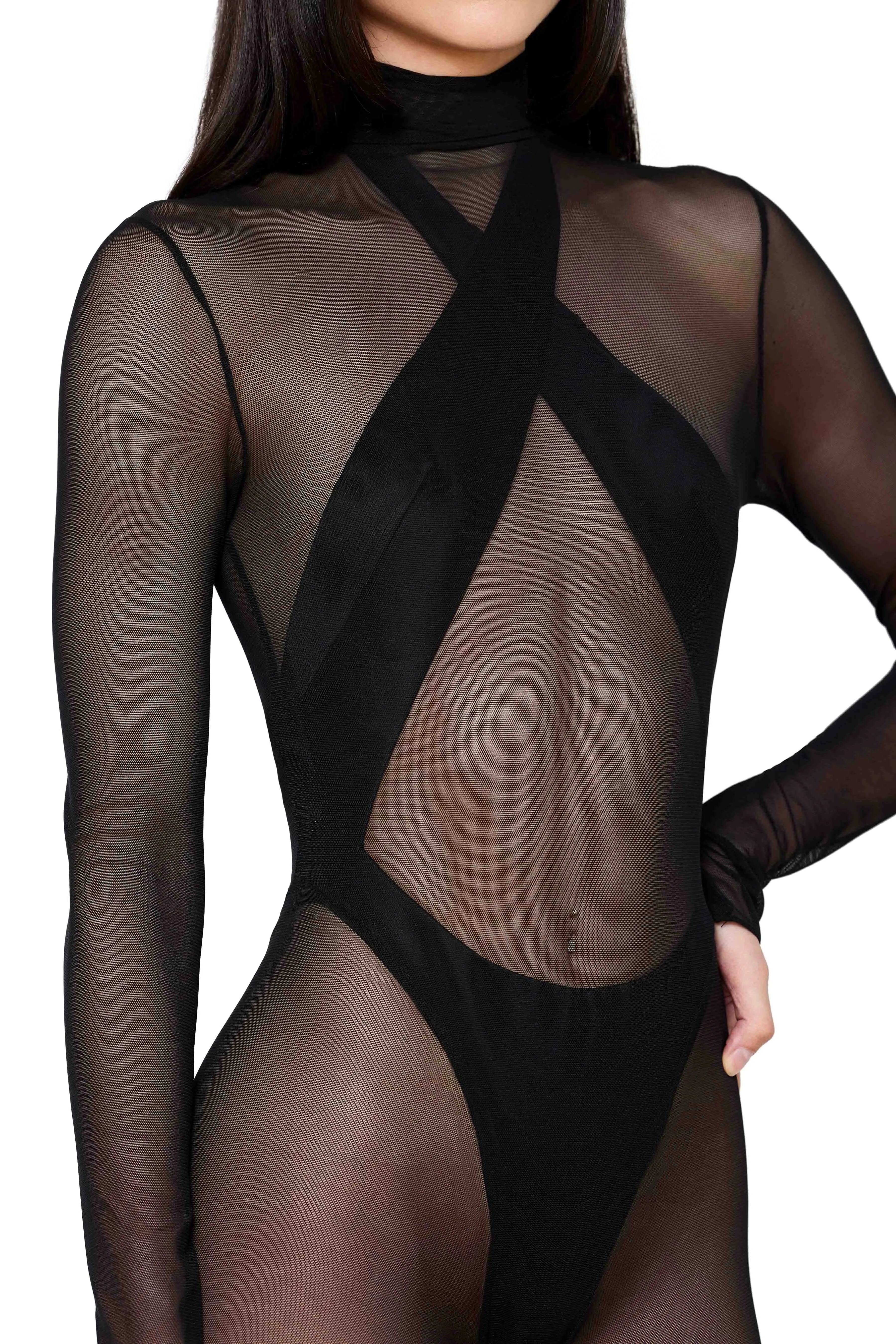 Sheer Mesh Jumpsuit