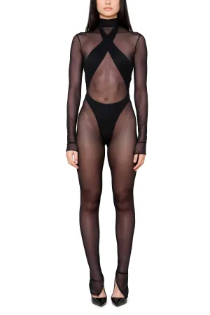 Sheer Mesh Jumpsuit
