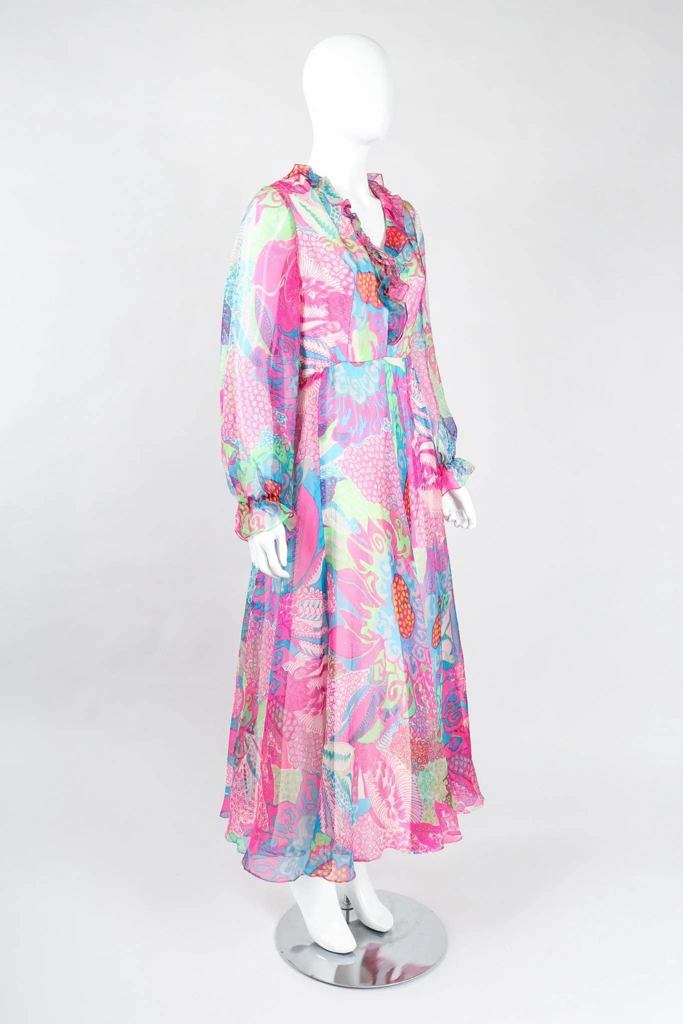 Sheer Mod Floral Dress