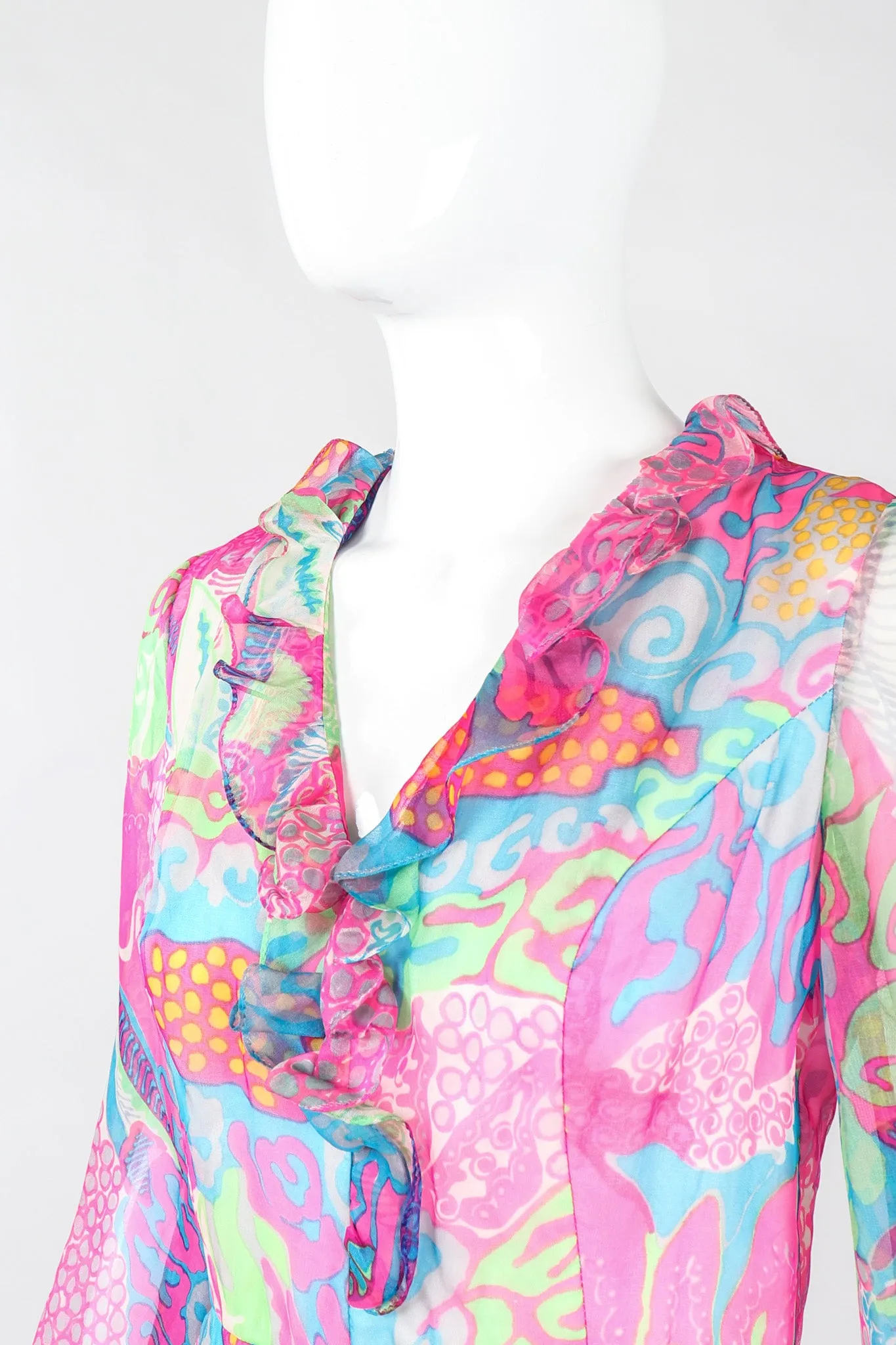 Sheer Mod Floral Dress