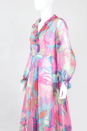 Sheer Mod Floral Dress