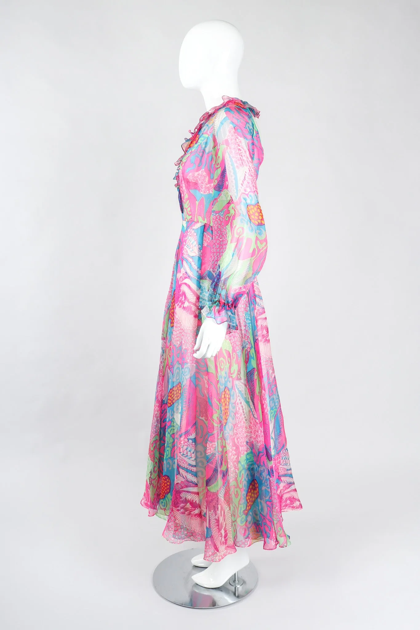 Sheer Mod Floral Dress