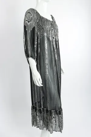 Sheer Sequined Deco Dress