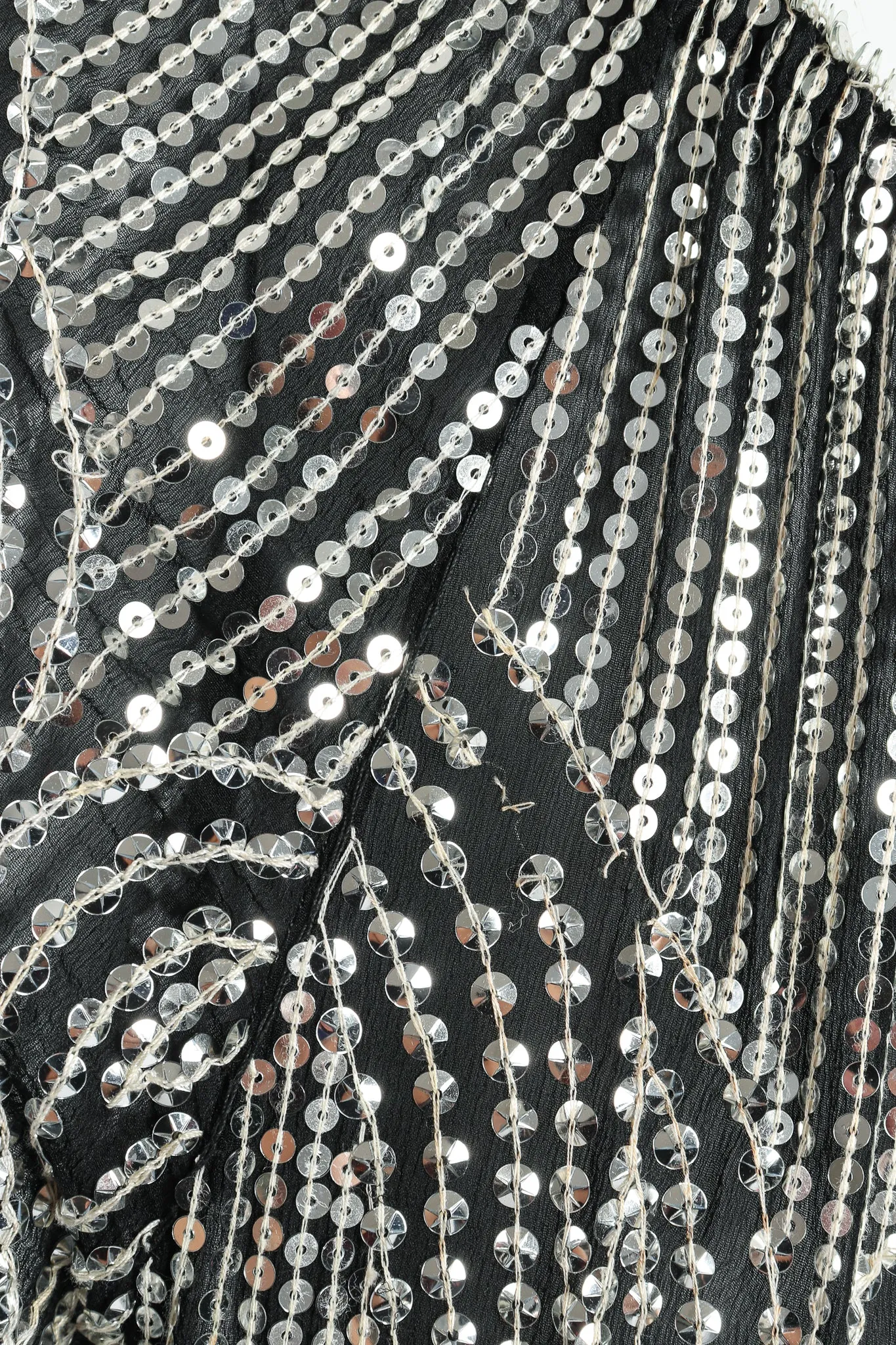 Sheer Sequined Deco Dress