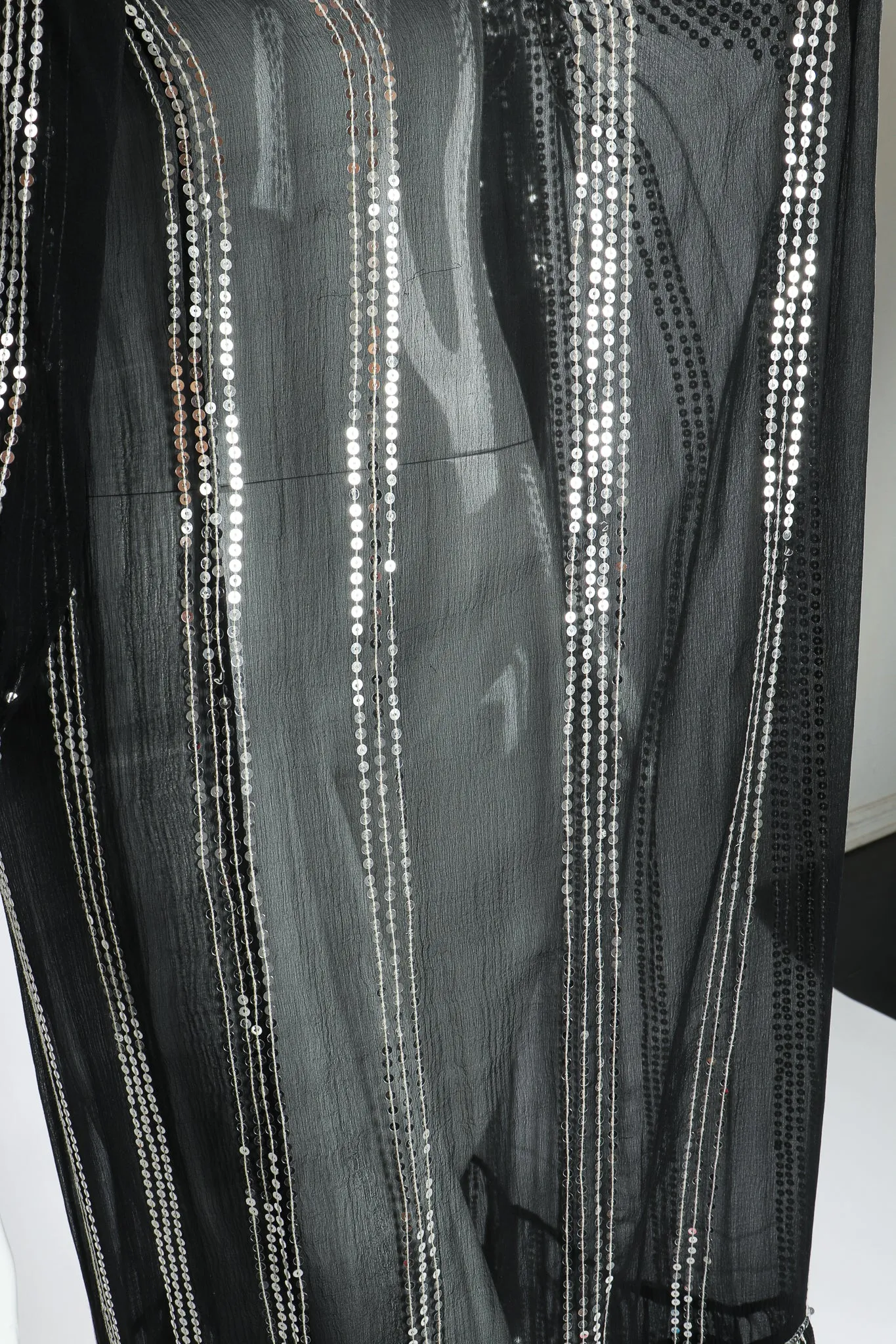 Sheer Sequined Deco Dress