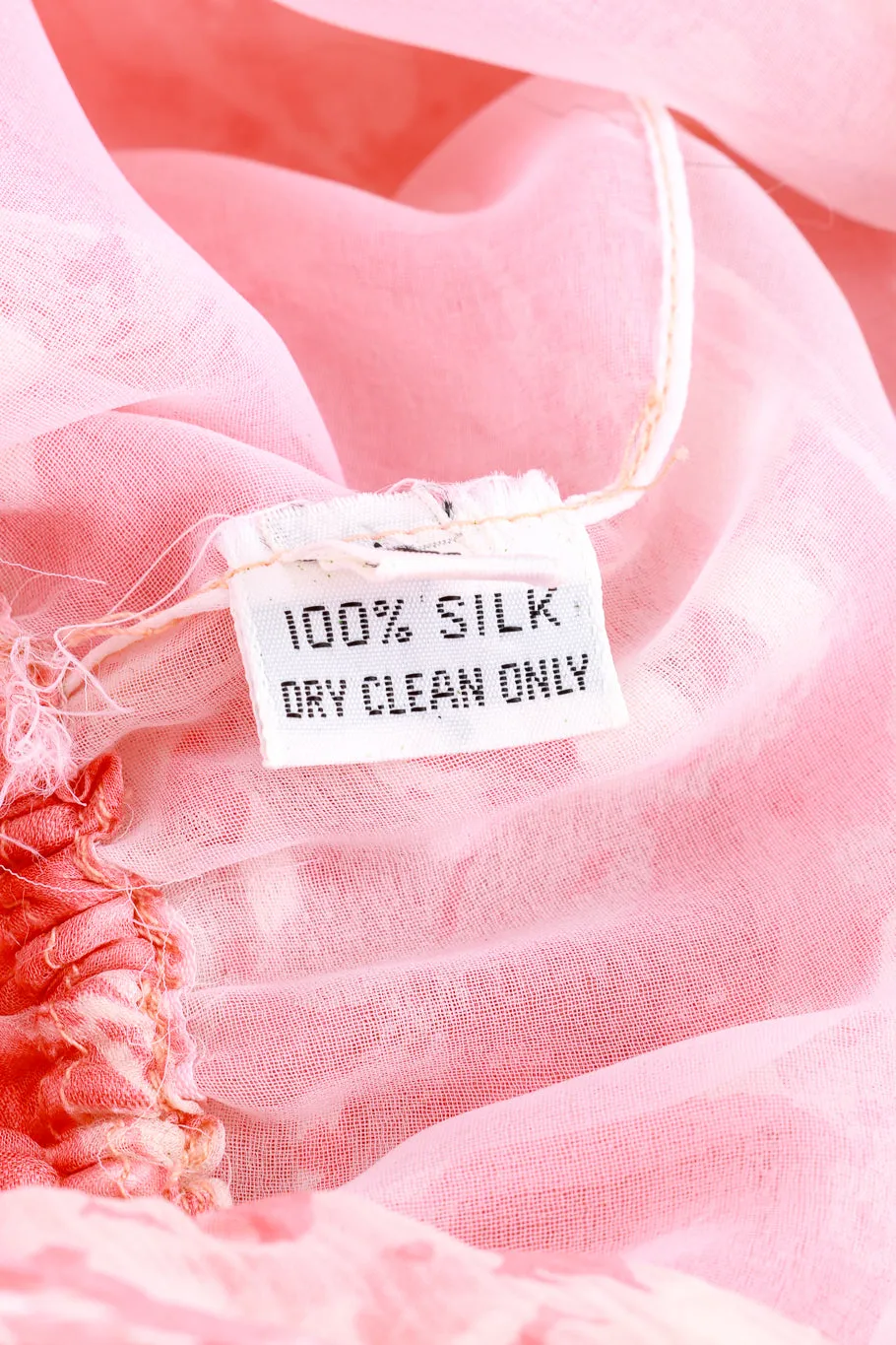 Sheer Silk Floral Ruffle Dress