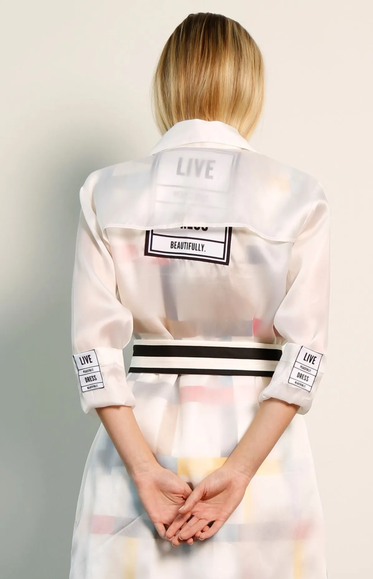 Sheer silk organza jacket